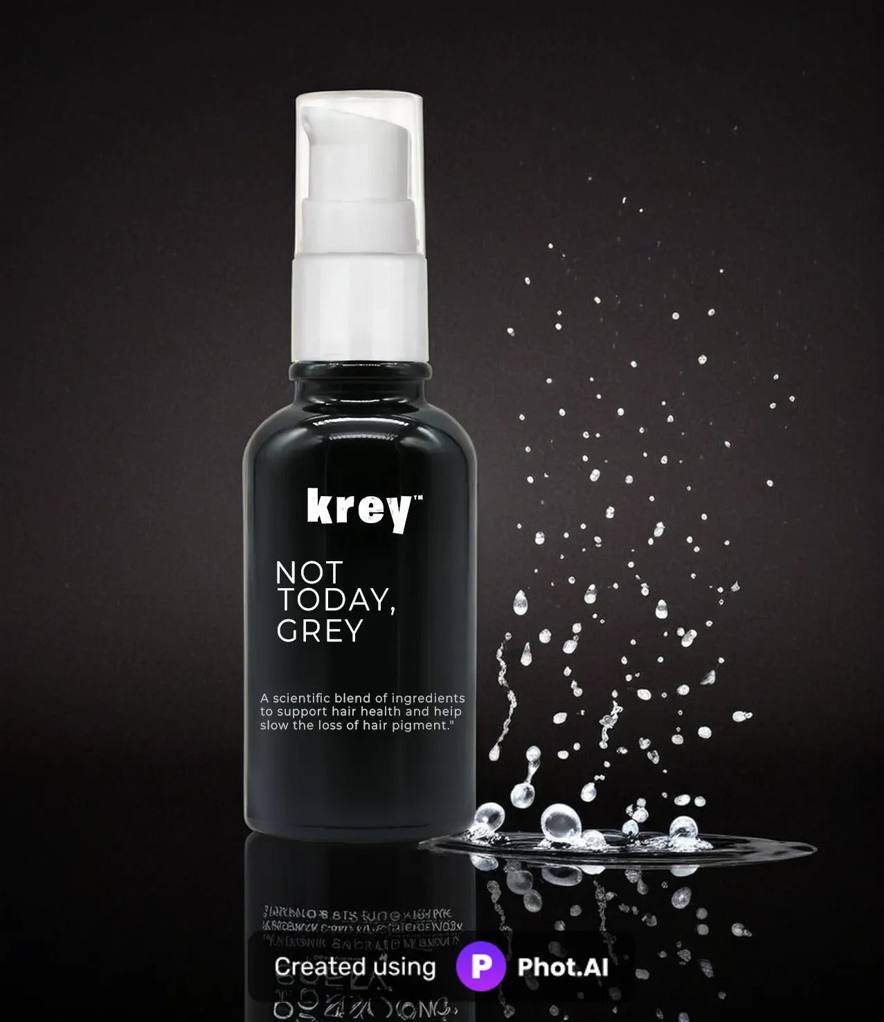 Krey Black Gray Hair Serum – Revive Your Natural Hair Color!